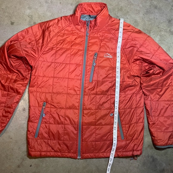 LL Bean Packaway Ultralight Puffer Jacket 280650 Orange Sz Medium Good Condition - Picture 4 of 5